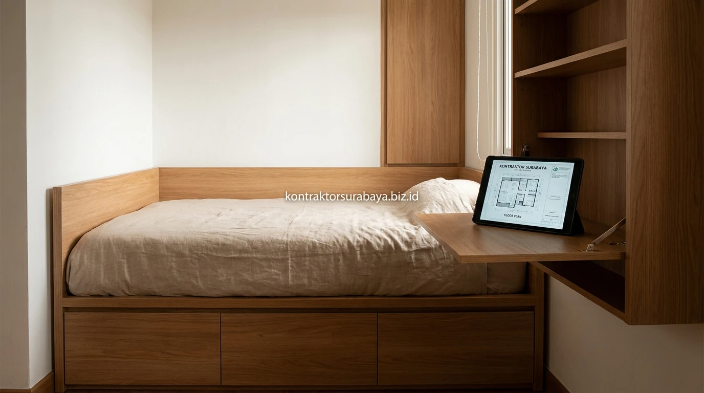 Furnitur multifungsi untuk memaksimalkan ruang apartemen studio
