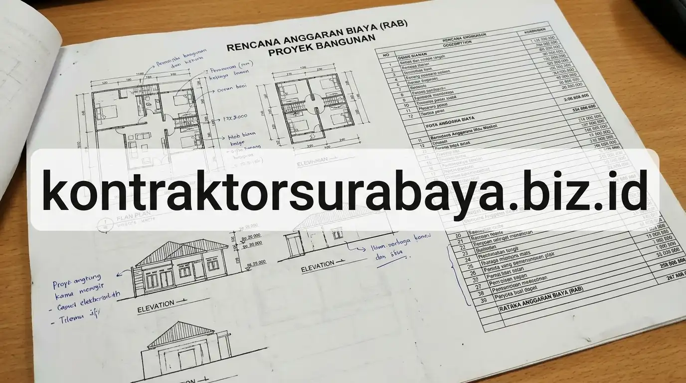 Konsultasi Estimasi RAB Bangun Rumah Kontraktor Surabaya via WhatsApp